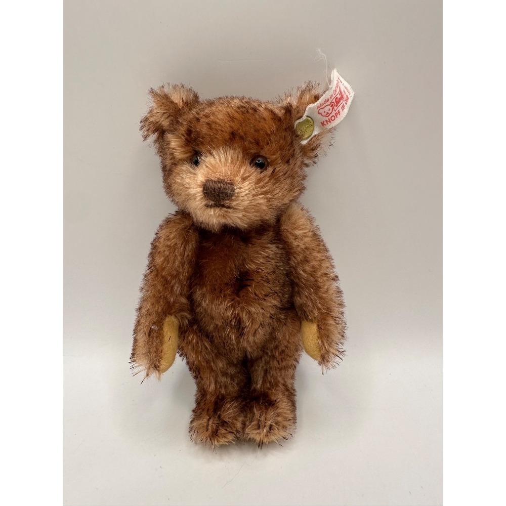 Steiff 6" Posable Little Maestro Brown Mohair Teddy Bear #322 of 20,000 - READ